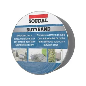 Лента самоклеящаяся 75 мм алюминиевая Butyband Soudal